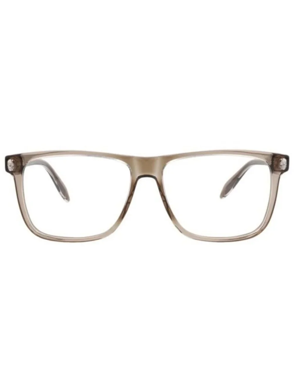 New Alexander McQueen Mens Square/Rectangle Brown Brown Transparent Fashion Desi
